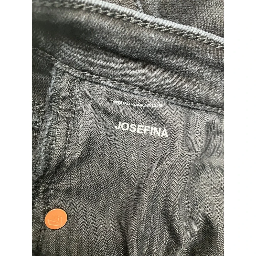 7 For All Mankind Josefina Black Luxe Vintage Skinny Jeans Women‎ Size